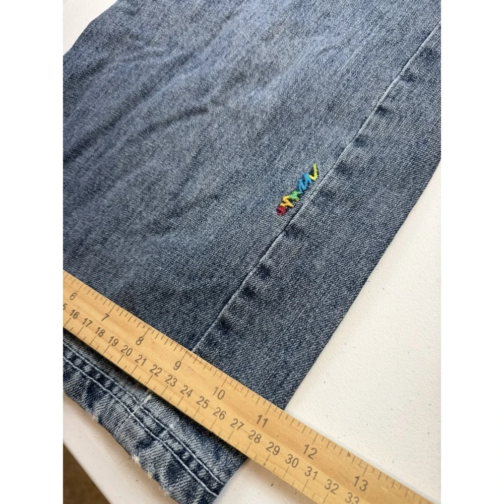 Vintage Coogi Jeans Embroidered Union Jack Flag Hip Hop Y2K W44 x L35